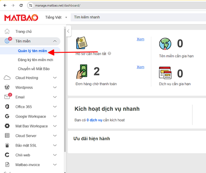 Hướng Dẫn Sửa Bản Ghi Tên Miền Tại Mắt Bão